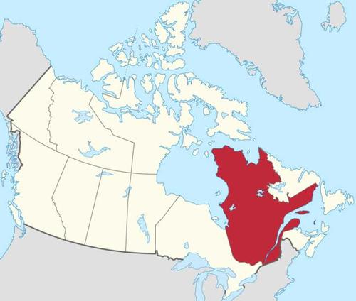 魁北克-魁北克在加拿大的位置